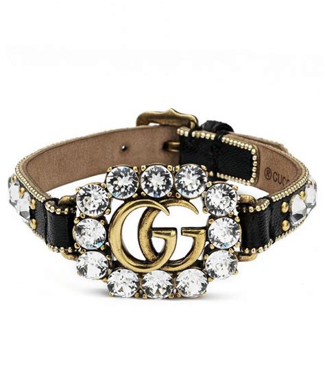 bracelet gucci cuir femme|Gucci leather cuff bracelet.